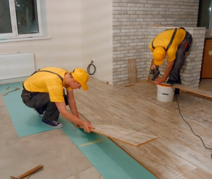 Office Vinyl Floor Installation